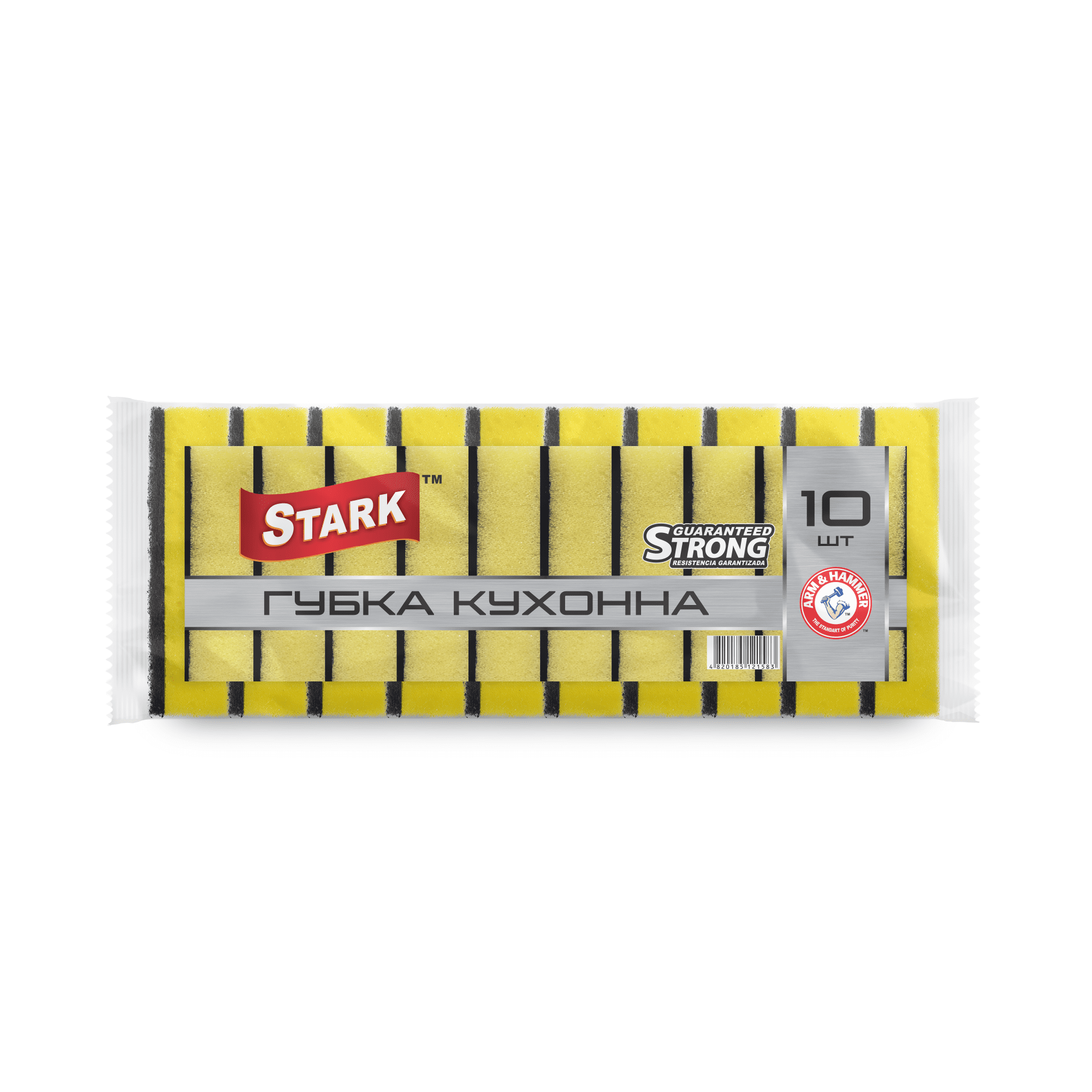 Губка кухонна STARK 10 шт щільні мілкопористі жовті