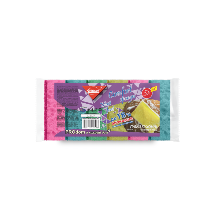 Губка кухона Comfort Sponges  5+1шт Prodom