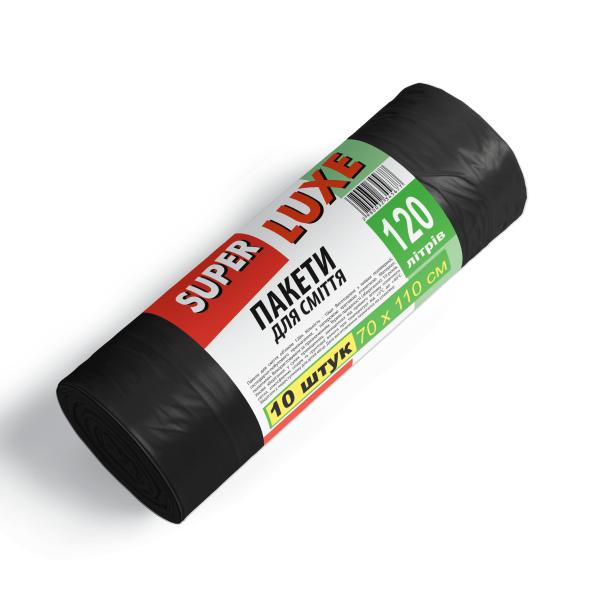 Пакети для сміття   120*10
(68х105/18 вага 0,243кг) Пакети для сміття   120*10
(68х105/18 вага 0,243кг)