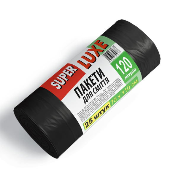 Пакети для сміття   120*25
(67х105/17 вага 0,565кг) Пакети для сміття   120*25
(67х105/17 вага 0,565кг)