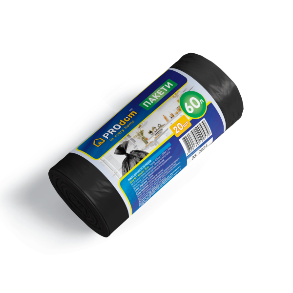 Пакети для сміття  60*20 Чорні ТМ Продом
(60х70/8 вага 0,125кг) Пакети для сміття  60*20 Чорні ТМ Продом
(60х70/8 вага 0,125кг)